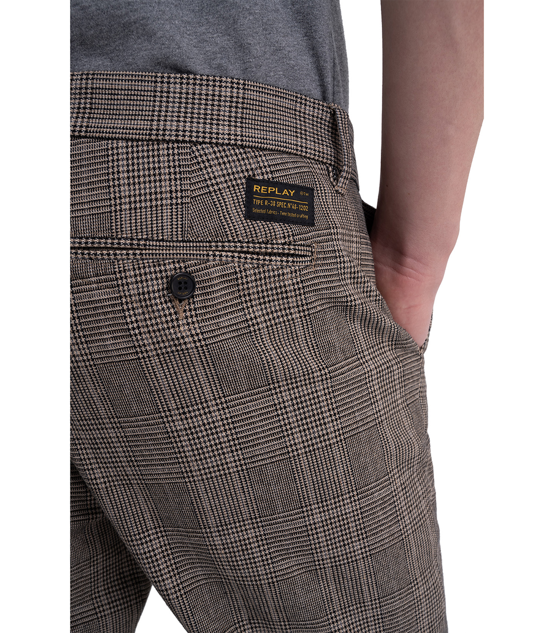 アーミーテーラリング チェックコンフォートパンツ 詳細画像 ブラウン系 7